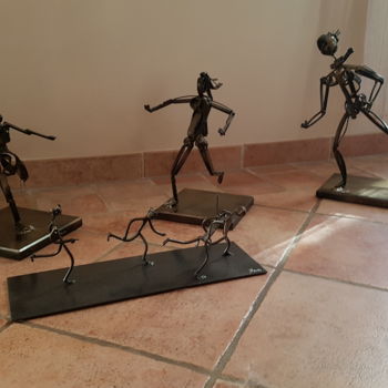 Скульптура под названием "carro carry 2015" - Jacques Veinante (jackart), Подлинное произведение искусства, Металлы