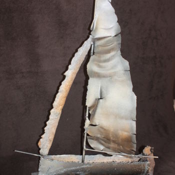 Rzeźba zatytułowany „le large” autorstwa Jacques Veinante (jackart), Oryginalna praca, Metale