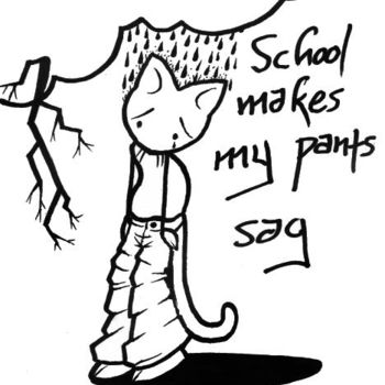 Dessin intitulée "saggy pants" par Jack-Caine Silverman, Œuvre d'art originale