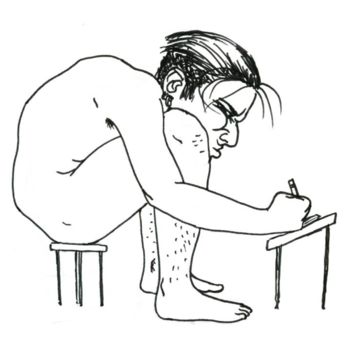 Desenho intitulada "me at a little tiny…" por Jack-Caine Silverman, Obras de arte originais