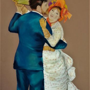 Peinture intitulée "les-danseurs-dapres…" par Jackie, Œuvre d'art originale, Pastel