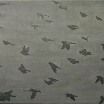 Peinture intitulée "birds-2016-acrylic-…" par Josh Honeyman, Œuvre d'art originale