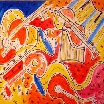 Pintura intitulada "orquestra II" por Jack Mast, Obras de arte originais, Acrílico