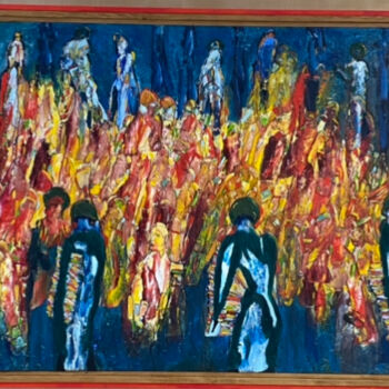 Pittura intitolato "Autodafés" da Jacky Cohen Tanugi, Opera d'arte originale, Olio Montato su Altro pannello rigido