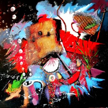 Peinture intitulée "Pollution au fond d…" par Jacky Dumergue, Œuvre d'art originale, Huile