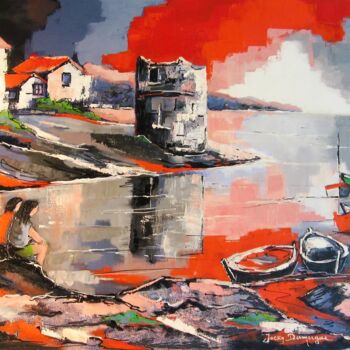 Peinture intitulée "Corse près de Propr…" par Jacky Dumergue, Œuvre d'art originale, Huile