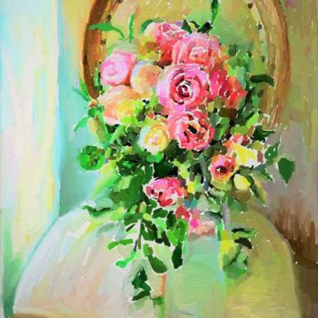 Digital Arts titled "bouquet-de-fleurs01…" by Jacky Joncourt, Original Artwork, Digital Painting