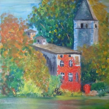 Painting titled "ile-barbe" by Jacky Monka, Original Artwork, Oil