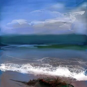 Цифровое искусство под названием "La plage déserte..." - Jacky Patin, Подлинное произведение искусства