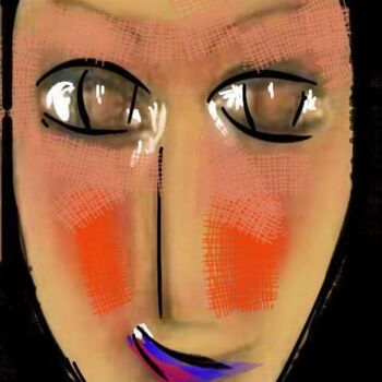 Arte digitale intitolato "le masque 2" da Jacky Patin, Opera d'arte originale
