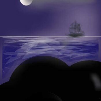 Digital Arts titled "clair de lune" by Jacky Patin, Original Artwork