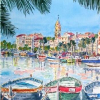 Peinture intitulée "Sanary-sur-Mer" par Jacky Roger, Œuvre d'art originale, Huile