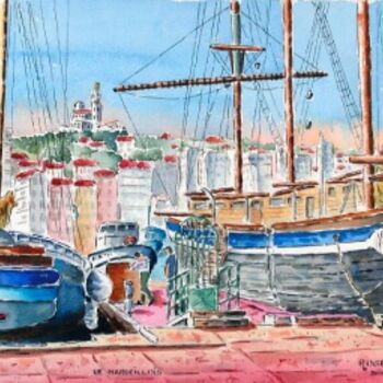 Painting titled "Le Marseillois" by Jacky Roger, Original Artwork, Oil