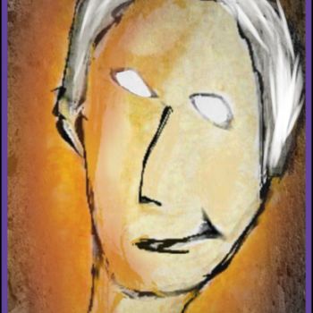 Digitale Kunst mit dem Titel "Portrait sans regard" von Jacky Patin, Original-Kunstwerk