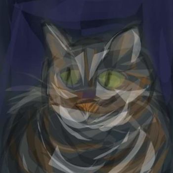 Arte digital titulada "THE "cat"..." por Jacky Patin, Obra de arte original