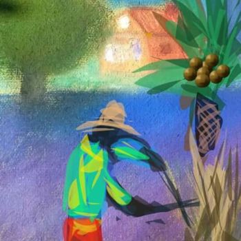 Arts numériques intitulée "Les Antilles..." par Jacky Patin, Œuvre d'art originale