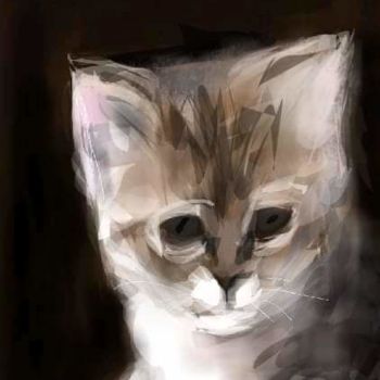 Digital Arts titled "Le chaton" by Jacky Patin, Original Artwork