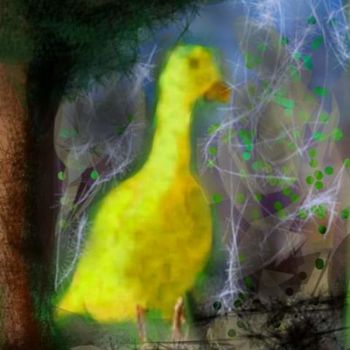 Digitale Kunst mit dem Titel "Le petit canard jau…" von Jacky Patin, Original-Kunstwerk