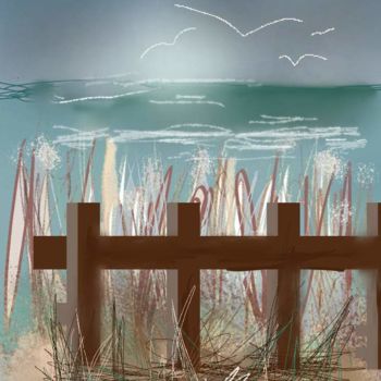 Arte digitale intitolato "Au bord de la mer..." da Jacky Patin, Opera d'arte originale