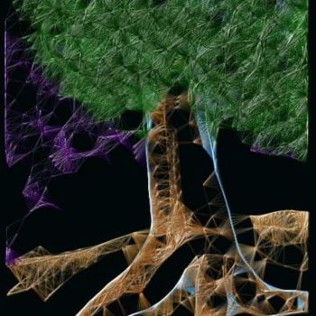 Arts numériques intitulée "le grand arbre" par Jacky Patin, Œuvre d'art originale