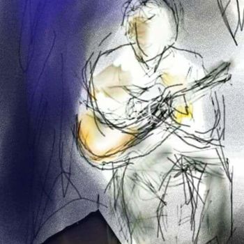 Arts numériques intitulée "Le guitariste..." par Jacky Patin, Œuvre d'art originale