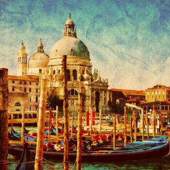 Malerei mit dem Titel "Venice Italy" von Jacob Farkas, Original-Kunstwerk, Acryl