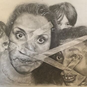 Dibujo titulada "Trapped" por Jacob Haws, Obra de arte original, Grafito