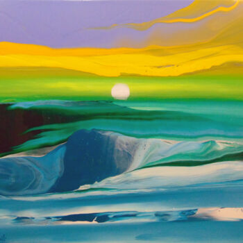 Pittura intitolato "Above The Horizon 9" da Jacob Jugashvili, Opera d'arte originale, Smalto