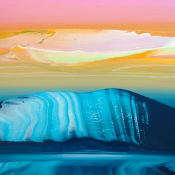 Schilderij getiteld "Above The Horizon 8" door Jacob Jugashvili, Origineel Kunstwerk, Glazuur