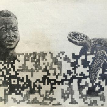 Dessin intitulée "The debt ii" par Jacob Mesu, Œuvre d'art originale, Crayon