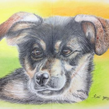 Drawing titled "Dog" by Jacob Tham Kai Yang, Original Artwork, Pencil