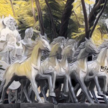 Painting titled "Horses change lives…" by Jacob Xavier, Original Artwork, Digital Photography