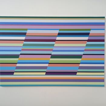 Schilderij getiteld "Background's Stripes" door Jacopo Rossi, Origineel Kunstwerk, Acryl
