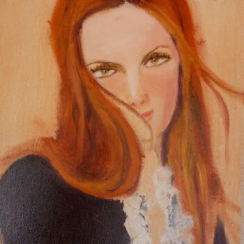 Картина под названием "Parisienne" - Jacqueline Claux (Jaklinclo), Подлинное произведение искусства, Масло