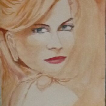 Peinture intitulée "Nicole Kidman" par Jacqueline Claux (Jaklinclo), Œuvre d'art originale, Acrylique