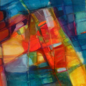 제목이 "Jeux de couleurs"인 미술작품 Jacqueline Flumian로, 원작, 기름