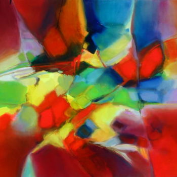 Painting titled "De la réalité au rê…" by Jacqueline Flumian, Original Artwork, Oil