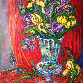 Pintura titulada "jacqueline-iris.jpg" por Jacqueline Gateaud-Benedetti, Obra de arte original