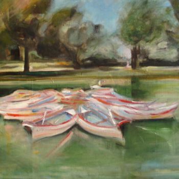 Malerei mit dem Titel "Bois de Vincennes" von Jacqueline Jousse, Original-Kunstwerk, Öl