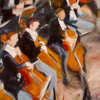 Malerei mit dem Titel "Orchestre 2" von Jacqueline Jousse, Original-Kunstwerk, Öl