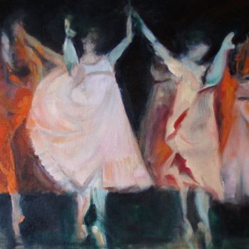 Painting titled "Les Danseuses" by Jacqueline Jousse, Original Artwork, Oil