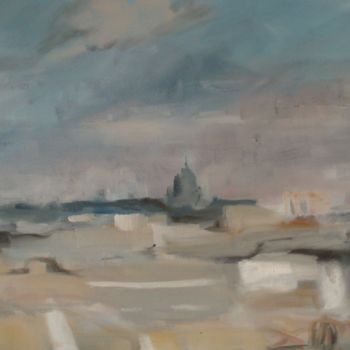 Painting titled "Montmartre 2" by Jacqueline Jousse, Original Artwork, Oil