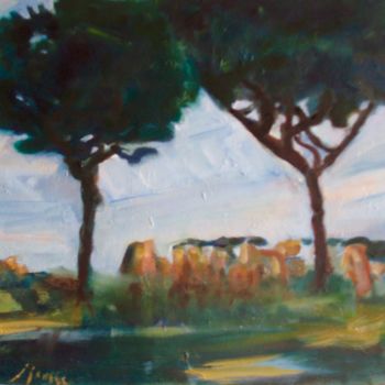 Painting titled "Caracala-Rome" by Jacqueline Jousse, Original Artwork, Oil