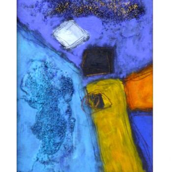 Painting titled "Nuit câline -  Expr…" by Jacqueline Pizano, Original Artwork, Acrylic Mounted on Wood Stretcher frame