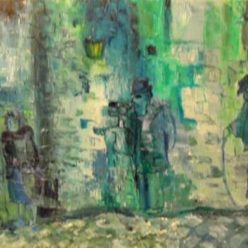 Картина под названием "la  rue  d'en  face" - Jacqueline Sarah Uzan, Подлинное произведение искусства, Другой