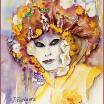 Painting titled "BELLE de JOUR" by Jacqueline Fontaine, Original Artwork