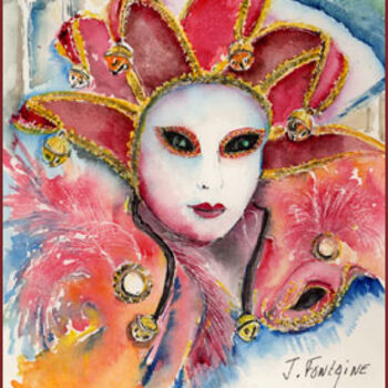 Pittura intitolato "CARNAVAL 2007" da Jacqueline Fontaine, Opera d'arte originale