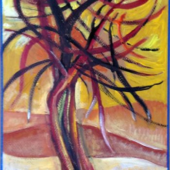 Painting titled "Arbre d'hiver" by Jacqueline Klocke, Original Artwork, Watercolor