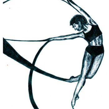 Drawing titled "Dancer in Flight" by Jacqueline Nalett, Original Artwork, Other