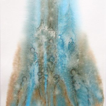 Peinture intitulée "Perles de Lumière 12" par Jacqueline Pascaud, Œuvre d'art originale, Aquarelle Monté sur Autre panneau r…
